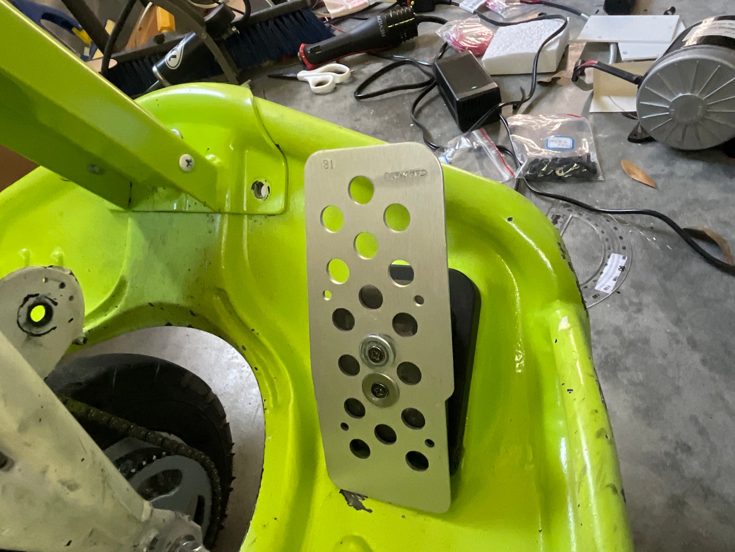 Crazy Cart gas pedal extension